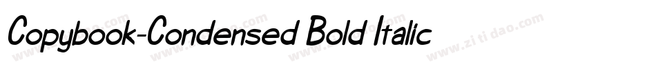 Copybook-Condensed Bold Italic字体转换